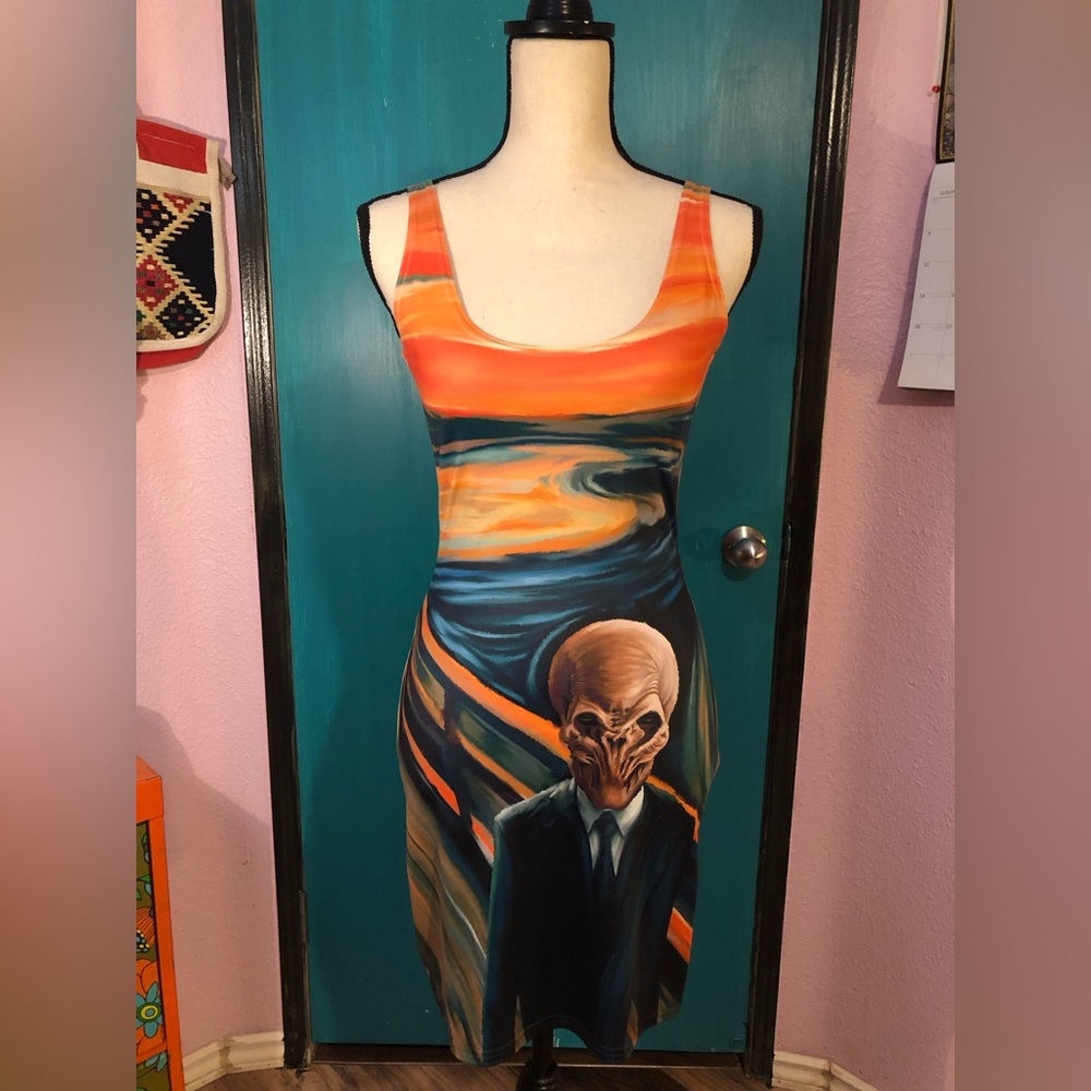 Blackmilk Multicolor Art Print Dress
